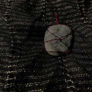 Gneiss Wire wrapped, Rock necklace.